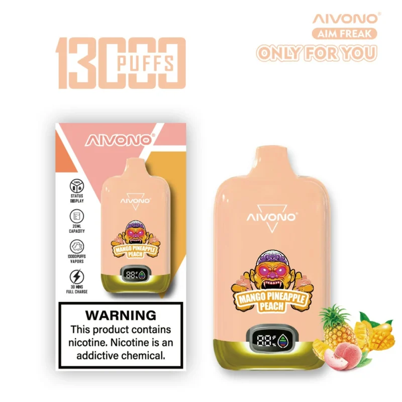 AIVONO Aim Freak 13000 Puffs LCD-Display Direkt ab Werk Neuester Einweg-Vape-Großhandel Mehrere Geschmacksrichtungen Nikotin 0% 2% 3% 5%6