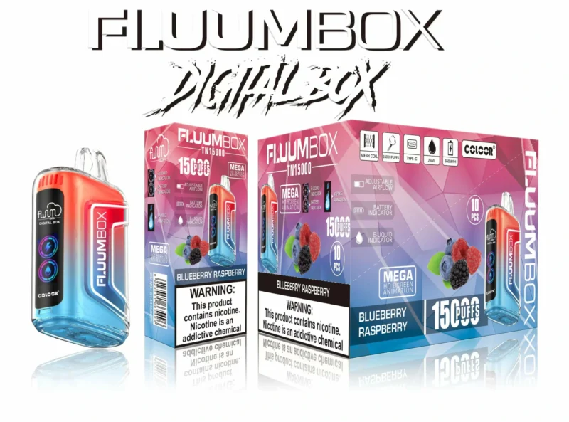 Fluum Box Digital 15000 Puffs 7 v měřítku
