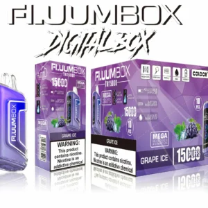 Fluum Box Digital 15000 Puffs 8 v měřítku