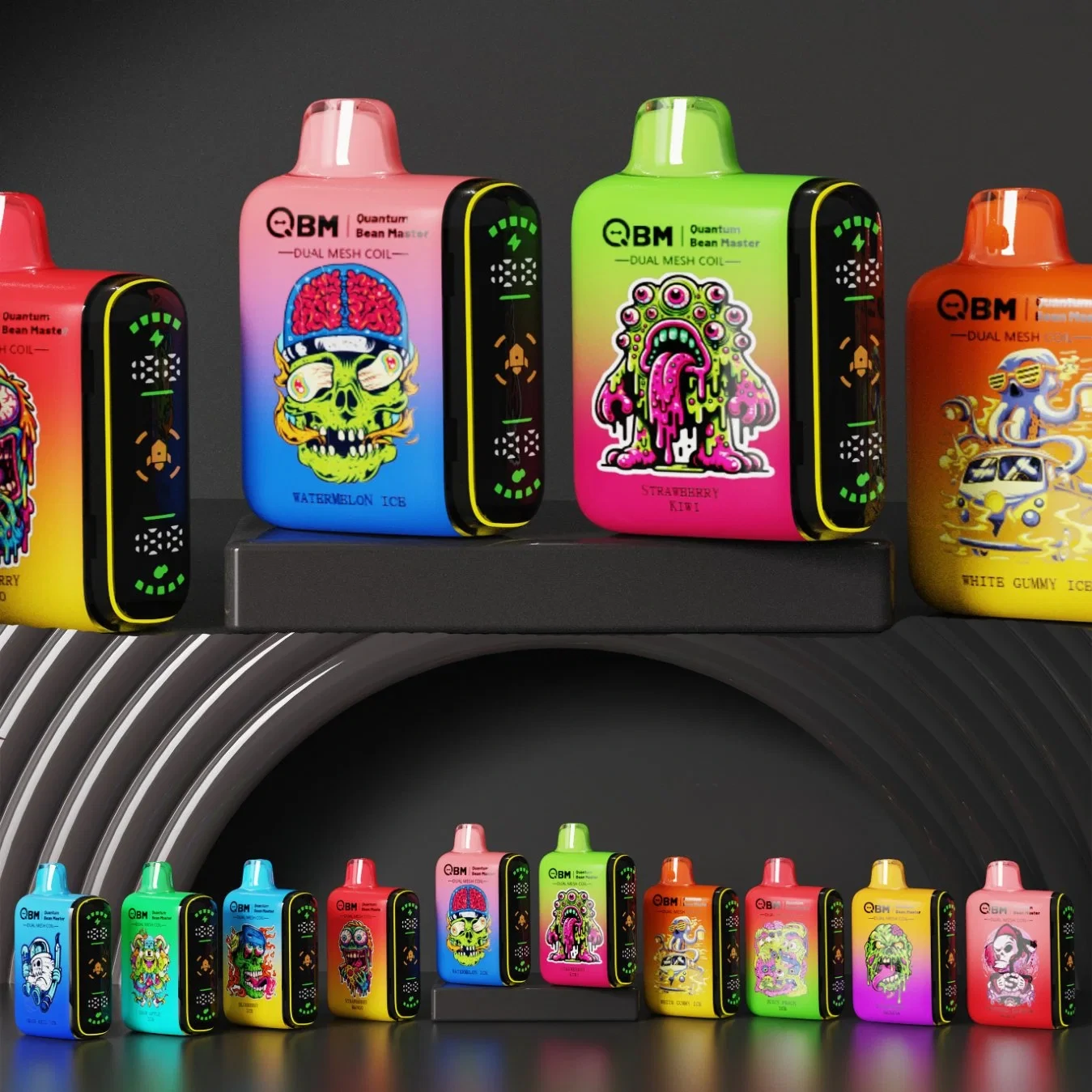 SFOG QBM 10K 20K Puffs E-Cigarette Smart LED Vape Descartável 18 ML Óleo 600 Mah Bateria Recarregável Dupla Malha Bobina Bulk Comprar Caneta Vapes Descartável por Atacado 
