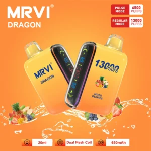 100 Originele Mrvi Dragon 13000 Rookwolken Vaping 20ml E Liquid Dual Mesh Coil Groothandel Wegwerp Vape 11