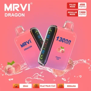 100 Originele Mrvi Dragon 13000 Rookwolken Vaping 20ml E Liquid Dual Mesh Coil Groothandel Wegwerp Vape 4