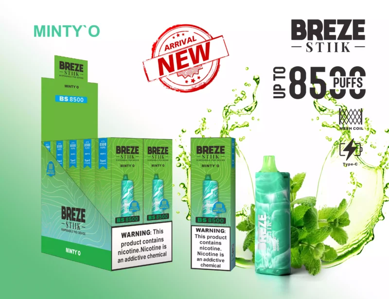 Factory Direct Breze Stiik BS 8500 Rookwolken Wegwerpvapes Stijlvol ontwerp Nieuwste groothandel Bulkorder Meerdere smaken Nicotine 2 5 2 geschaald