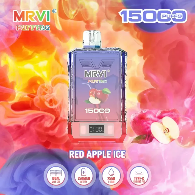 Original da fábrica MRVI que sopra 15000 SOPROS 2 5 nicotina Dual Mesh Coil Vape Pen descartável com visualização ótica líquida do poder de E 6
