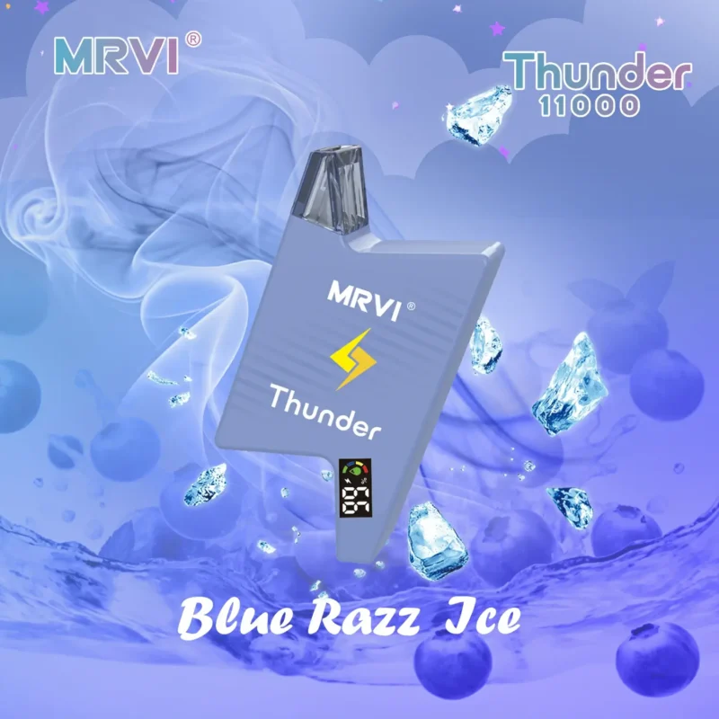 MRVI THUNDER 11000 PUFFS Nagykereskedelmi Eldobható Vape 2 3 5 Nikotin 19ml E Folyadék Power Screen Display 2024 Népszerű 8