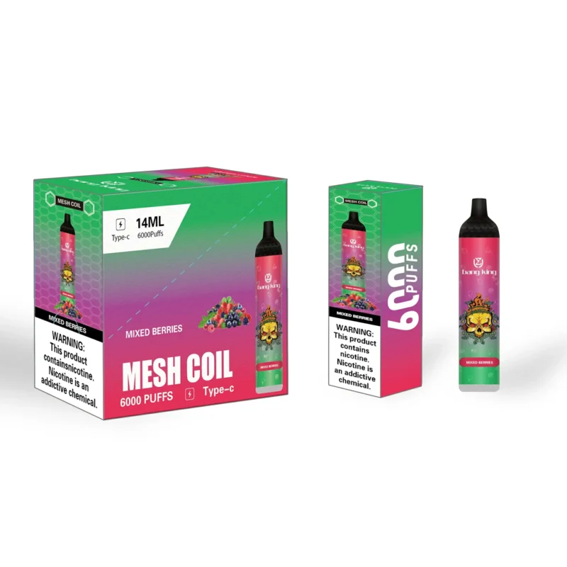 UZY Bang King 6000 Puffs Einweg-Vape-Stift, 14 ml E-Saft, 1100-mAh-Batterie, Großhandel mit RGB-Licht und mehreren Nikotinoptionen 4