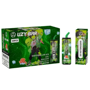 UZY Bar 8000 Puffs Vape Pen desechable con batería de 1100 mAh Tipo C Bobina de malla recargable y luz RGB Nicotina al por mayor 0 2 3 5 1
