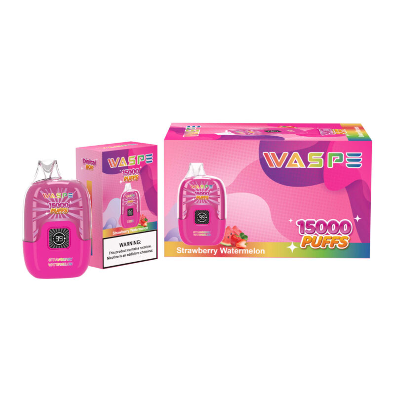 Waspe 15000 Puffs Digital Box Pen k dispozici pro velkoobchodní prodej jednorázových vapů ze skladu EU 0 2 3 5 Nikotin 11