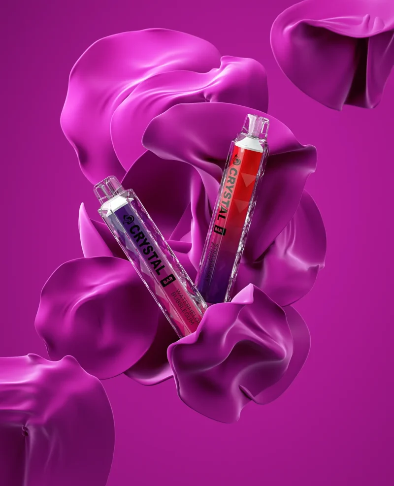 MYDE Crystal Bar 600 baforadas frescas portátil design elegante vape descartável atacado pedidos em massa originais com opções de sabor 2% nicotina