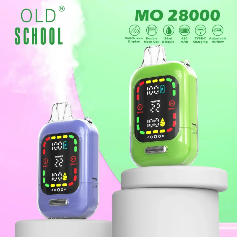 Velkoobchod OLD School MO 28000 nádechů Jednorázové vape pero 26ml Více úrovní nikotinu 0 2 3 5 Přímo z továrny 3