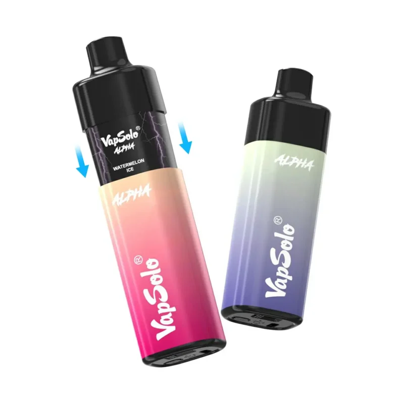 Velkoobchodní jednorázové pero Vapsolo Alpha 8000 Puffs se síťovanou cívkou a LCD displejem s nastavitelným průtokem vzduchu Hromadný nákup od China Factory 4
