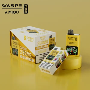 Vente en gros WASPE 25000 PUFFS Stylo vape jetable à double maille avec écran LCD 25 ml 0 2 5 Options de nicotine 1