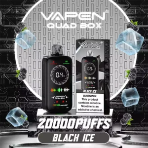 VAPEN QUAD BOX 20000 PUFFS Nastavitelný průtok vzduchu Dobíjecí 2 5 Velkoobchodní jednorázový Vape s nízkým obsahem nikotinu Displej na celé obrazovce 15