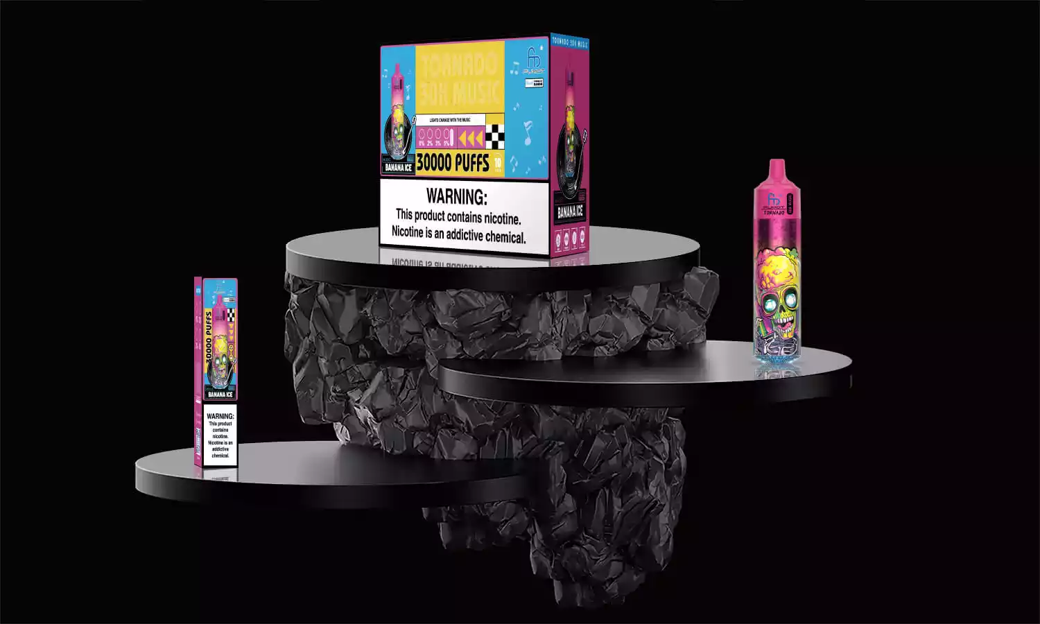 Fumot Tornado 30000 Musik Genopladelig Engangs Vape Engros 0% 2% 3% 5% Lav Nikotin Bulk 30 Flavors 30K Puff Tilgængelig Køb Bulk Vape (1) (2)