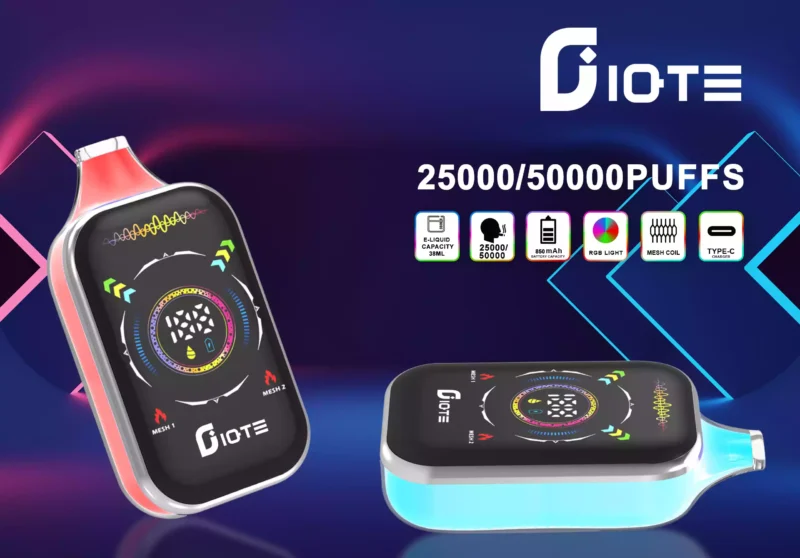 IQTE 50000 затяжек оптом, оптовая покупка, одноразовая электронная сигарета со светодиодным экраном, никотиновая сигарета 0% 2% 5% Fresh, 15 вкусов, 800 мАч, перезаряжаемая электронная сигарета (8)