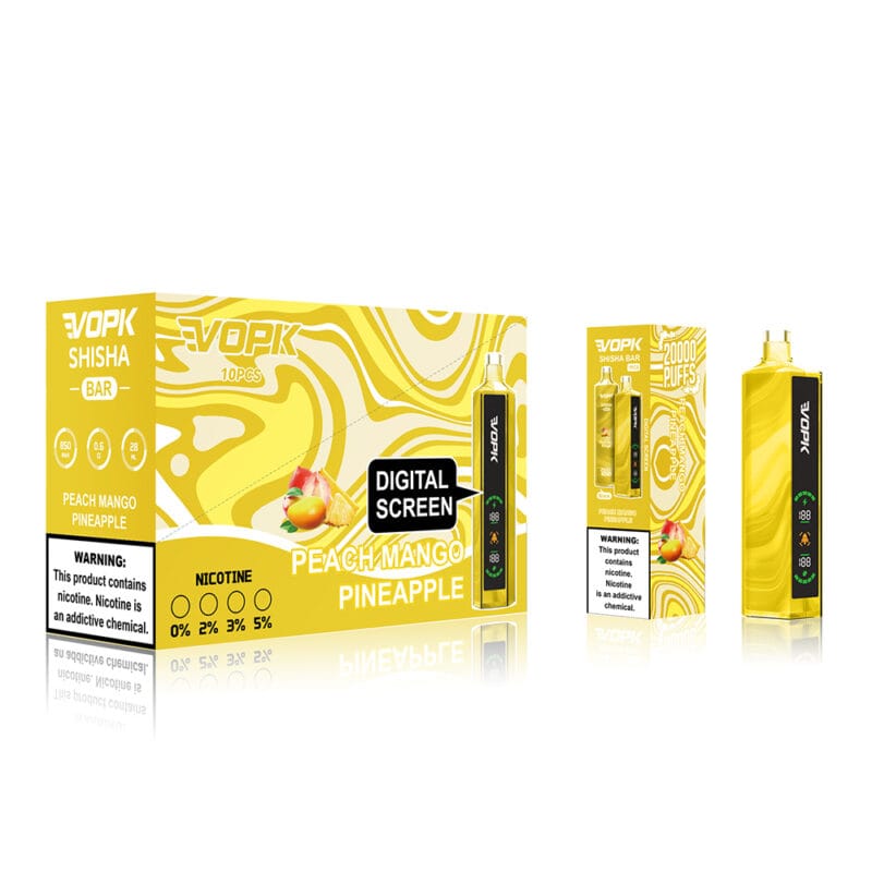 VOPK Shisha BAR 20000 Rookwolken Oplaadbare wegwerpvape-pen Groothandel 0 2 3 5 Nicotinearm LED-scherm Originele verzending Bulk Koop beste prijs 13