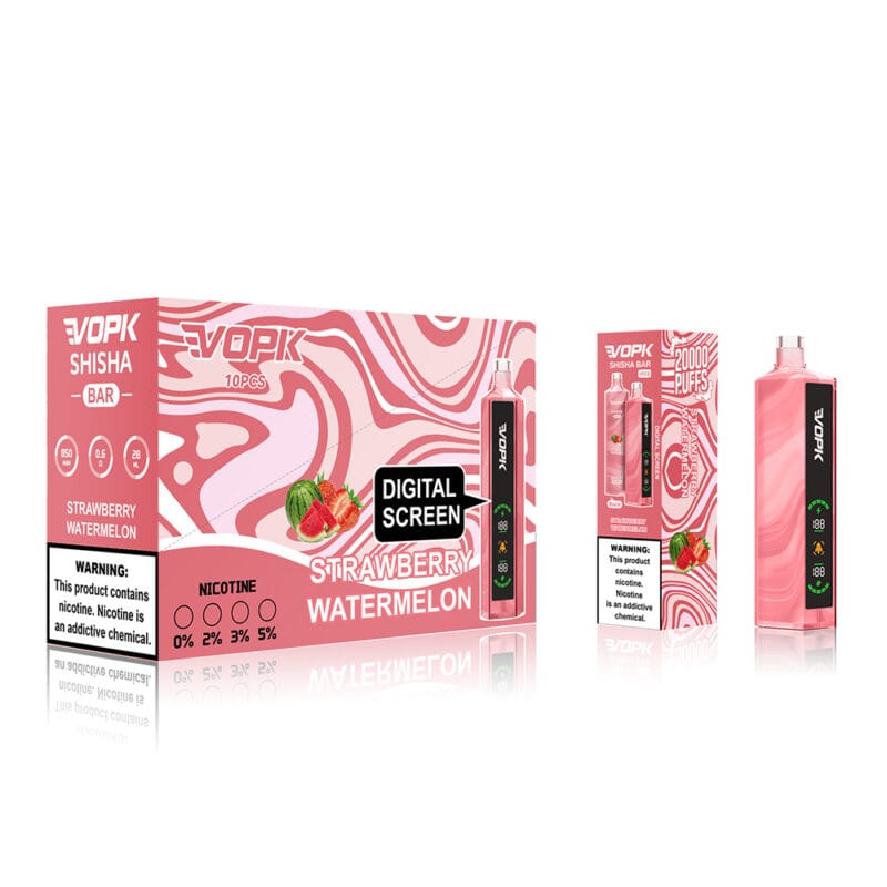 VOPK Shisha BAR 20000 Rookwolken Oplaadbare wegwerp-vape-pen Groothandel 0 2 3 5 Nicotinearm LED-scherm Originele verzending Bulk Koop beste prijs 16