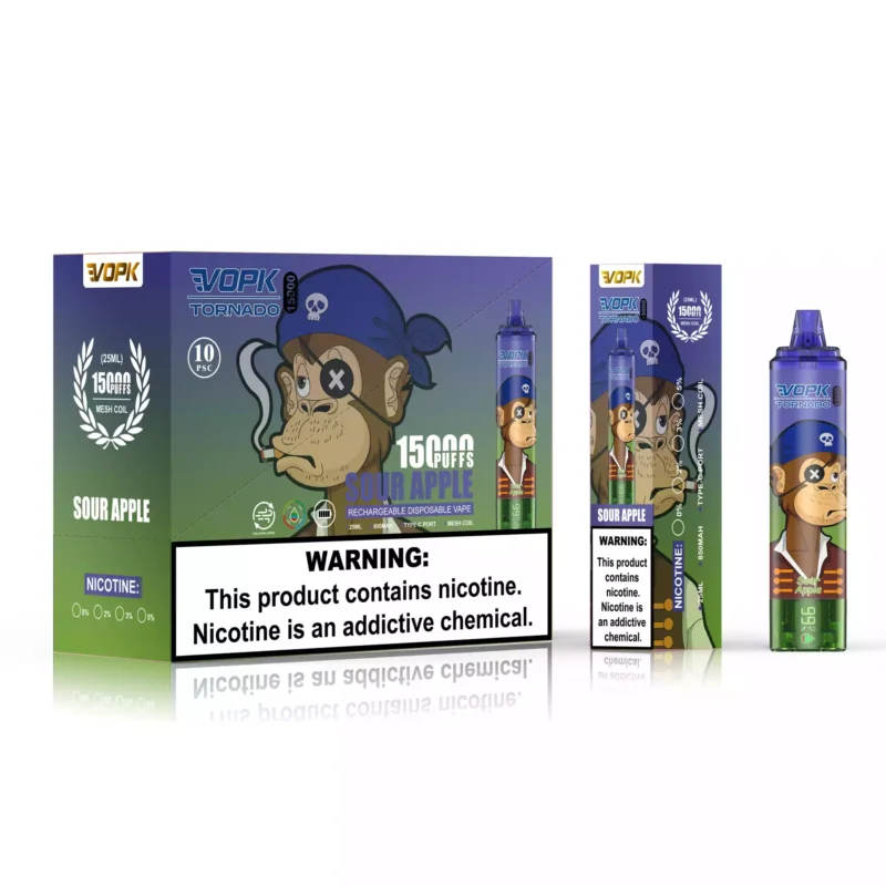 VOPK TORNADO 15000 Puffs Bulk Buy Wiederaufladbar 0 2 3 5 Nikotinarmer Einweg-Vape Großhandel Einstellbare Luft-LED-Anzeige 2025 Hot 3 2