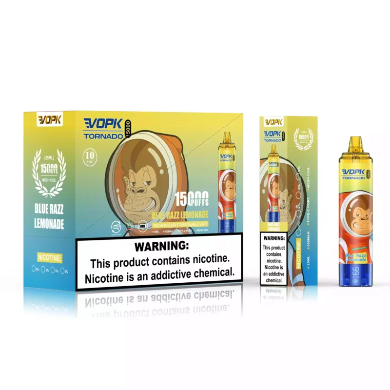 VOPK TORNADO 15000 Puffs Bulk Buy Wiederaufladbar 0% 2% 3% 5% Nikotinarmer Einweg-Vape Großhandel Einstellbare Luft-LED-Anzeige 2025 Hot (6)