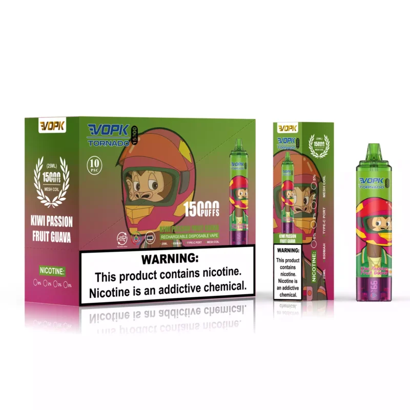 VOPK TORNADO 15000 Puffs Bulk Buy Wiederaufladbar 0 2 3 5 Nikotinarmer Einweg-Vape Großhandel Einstellbare Luft-LED-Anzeige 2025 Hot 7