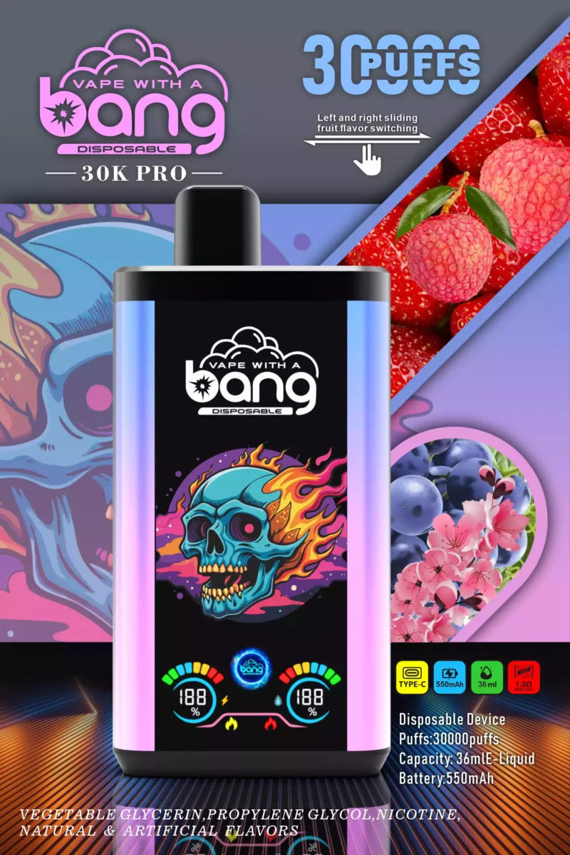 Bang 30000 trekjes 36 ml E-vloeistof OEM ODL fabriek directe groothandel wegwerpvapes met brede smaakselectie 0 2 3 5 nicotine 13 geschaald