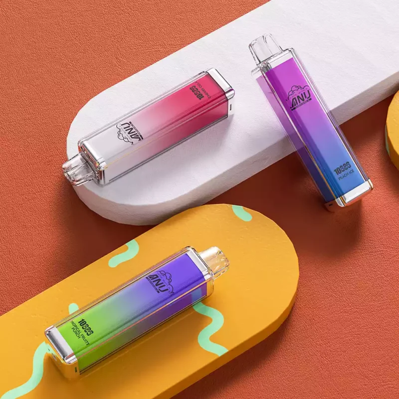 ANU Crystal 10000 Puffs Mesh Coil Disposable Vapes Wholesale Original Quality Made in China Variety of Flavors 0 2 3 5 Nicotine 15