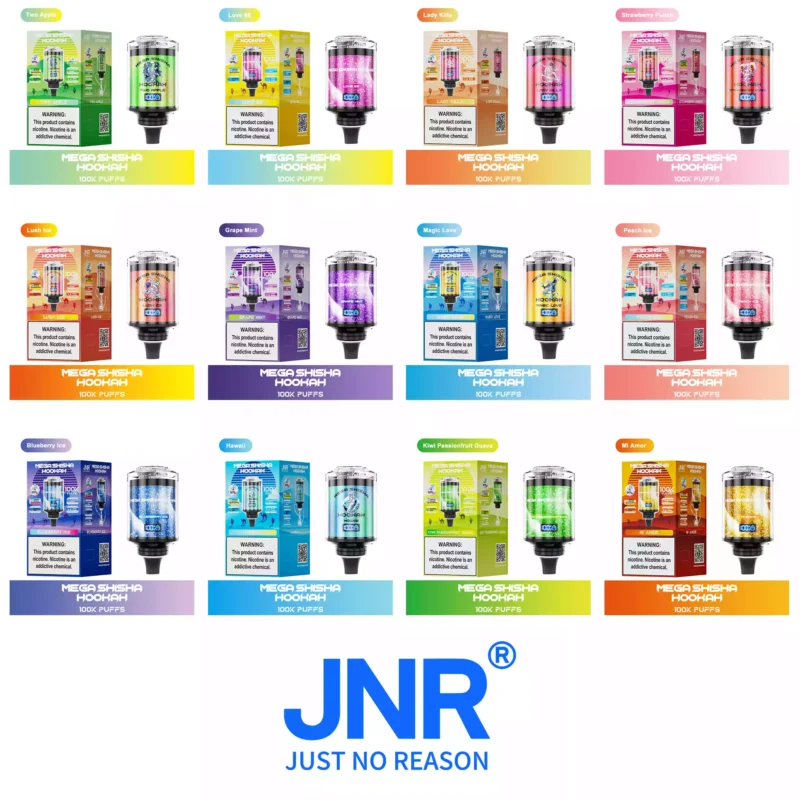 Best JNR Mega Shisha Hookah 100000 Puffs Disposable Vape With 0 Percent 2 Percent 5 Percent Nicotine Dual Mouthpiece And Maximum 8s Vaping Time Wholesale Purchase Available From Direct Factory 1 1
