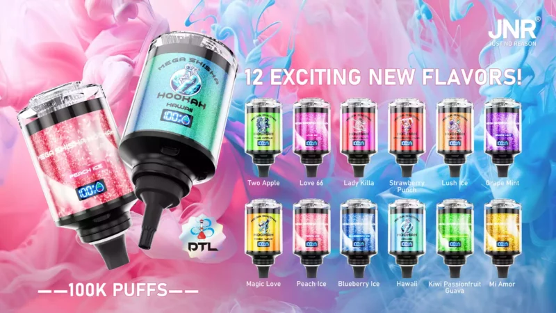 Best JNR Mega Shisha Hookah 100000 Puffs Disposable Vape With 0 Percent 2 Percent 5 Percent Nicotine Dual Mouthpiece And Maximum 8s Vaping Time Wholesale Purchase Available From Direct Factory (1 (17)