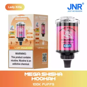 Best JNR Mega Shisha Hookah 100000 Puffs Disposable Vape With 0 Percent 2 Percent 5 Percent Nicotine Dual Mouthpiece And Maximum 8s Vaping Time Wholesale Purchase Available From Direct Factory 1 6
