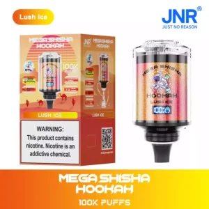 Best JNR Mega Shisha Hookah 100000 Puffs Disposable Vape With 0 Percent 2 Percent 5 Percent Nicotine Dual Mouthpiece And Maximum 8s Vaping Time Wholesale Purchase Available From Direct Factory 1 8