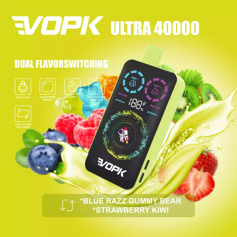 Premium VOPK ULTRA 40000 Puffs Disposable Vape with Double Heating Wire and 0 2 3 5 Nicotine – Buy Wholesale Disposable Vapes Today 10