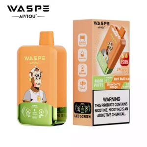 Top Rated WASPE Double Flavor 40000 PUFFS Disposable Vape with LED Display and 36ml E liquid Wholesale Disposable Vape 10