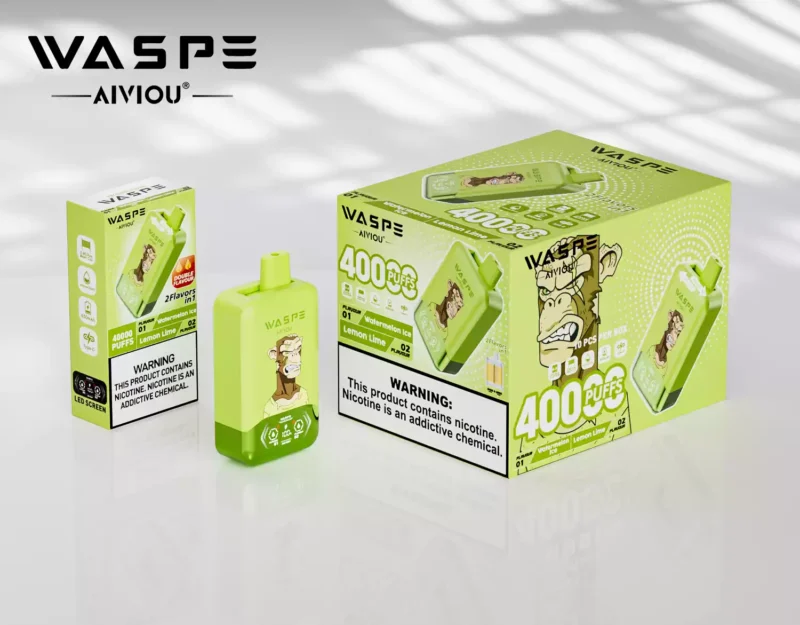 Top Rated WASPE Double Flavor 40000 PUFFS Disposable Vape with LED Display and 36ml E liquid Wholesale Disposable Vape 27