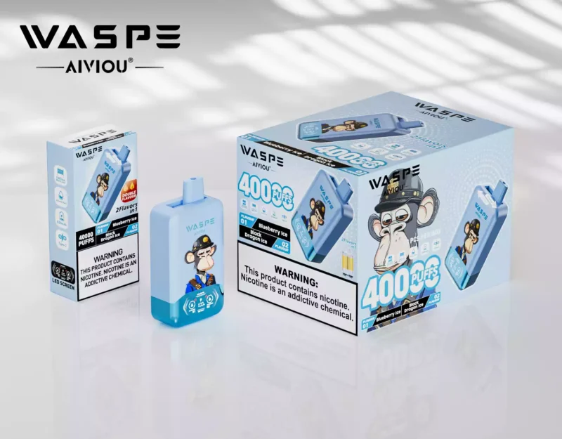 Top Rated WASPE Double Flavor 40000 PUFFS Disposable Vape with LED Display and 36ml E liquid Wholesale Disposable Vape 37