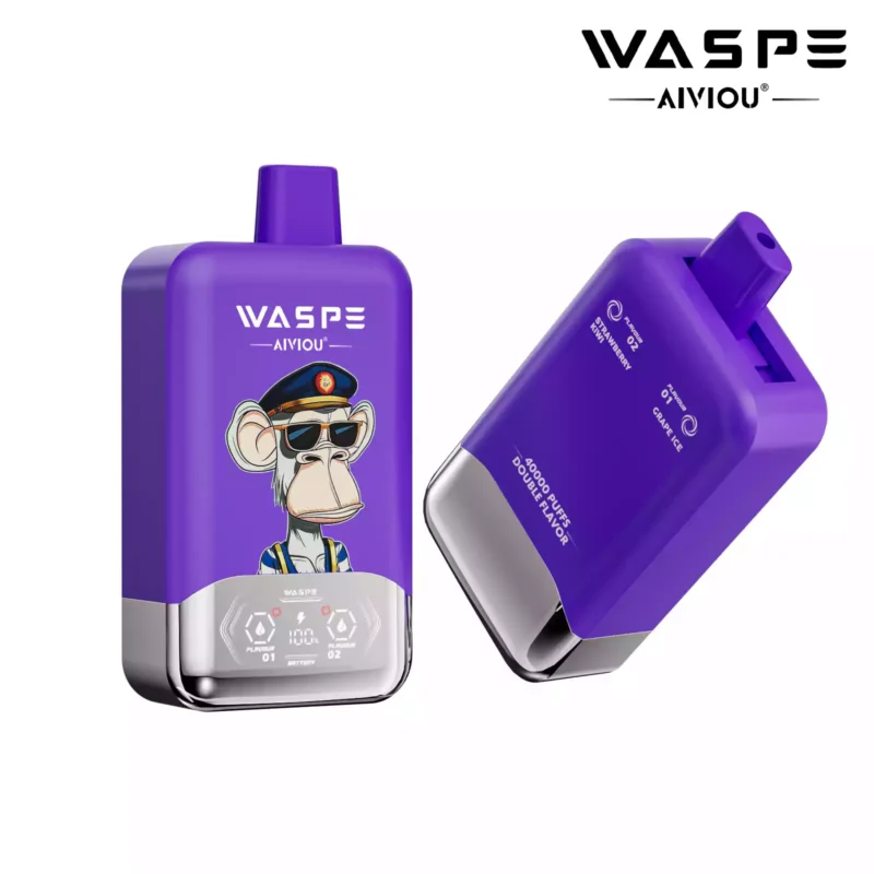 Top Rated WASPE Double Flavor 40000 PUFFS Disposable Vape with LED Display and 36ml E liquid Wholesale Disposable Vape 46