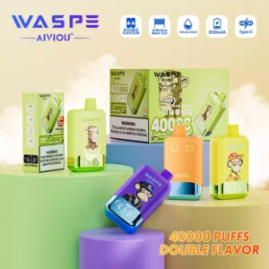 Top Rated WASPE Double Flavor 40000 PUFFS Disposable Vape with LED Display and 36ml E-liquid Wholesale Disposable Vape (7)