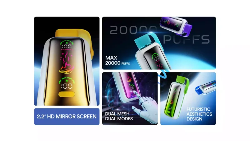 Vozol Star 20k Puffs Disposable Vape With 5% Nicotine and 2.2 HD Mirror Screen for Bulk Purchase Wholesale Disposable Vape (9)