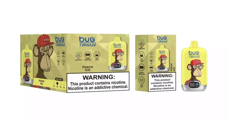 Bug 01 Monkey 12000 Puffs Featuring Powerful 2 Percent Nicotine Rechargeable Type C And 18ml E Liquid For Long Lasting Vaping 10