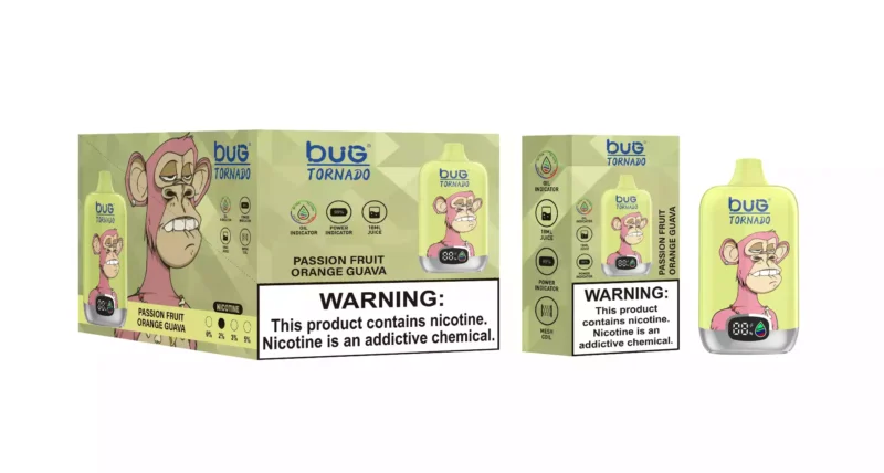 Bug 01 Monkey 12000 Puffs Featuring Powerful 2 Percent Nicotine Rechargeable Type C And 18ml E Liquid For Long Lasting Vaping 3