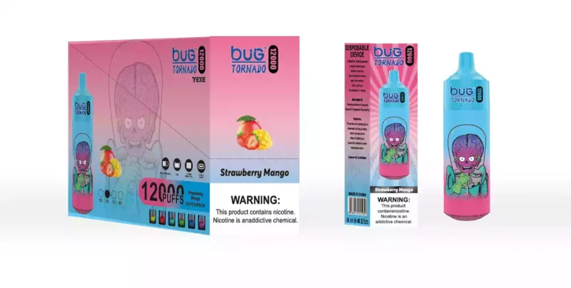 Explore The Cutting Edge Technology Of Bug 03 Without Screen 12000 Puffs RGB Light Type C Rechargeable And 16ml E Liquid 12