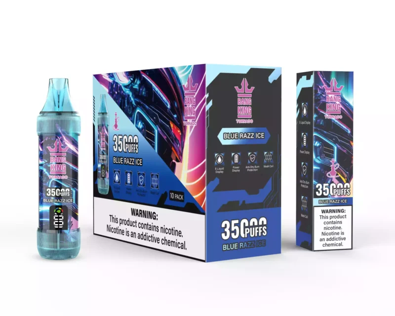 Hot Selling BANG KING 35000 Puff Disposable Vape With Multiple Nicotine Strengths 23ml E Liquid 1000mAh Battery 0.6Ω Resistance Type C Port Direct From Manufacturer 15