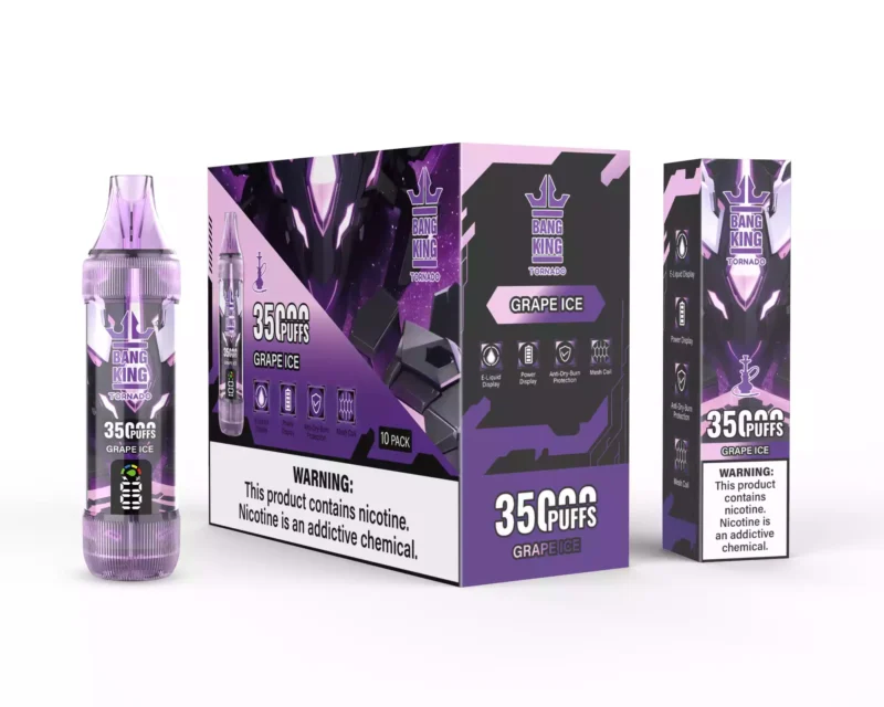 Hot Selling BANG KING 35000 Puff Disposable Vape With Multiple Nicotine Strengths 23ml E Liquid 1000mAh Battery 0.6Ω Resistance Type C Port Direct From Manufacturer 18