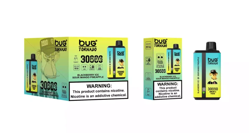 Long Lasting Vaping with BUG 06 Double Flavor 30000 Puffs 30ml ELiquid and Rechargeable TypeC (5)
