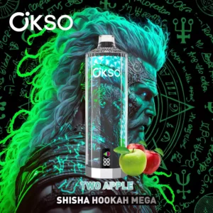 OKSO Shisha Hookah Mega 50K Puffs Ten Unique Flavors Triple Mesh Coil for Dense and Flavorful Clouds 2