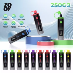 Top Quality Zooy Sisha 25000 Puffs Disposable Vape Featuring Smart Display 950mAh Battery and 0.5 Mesh Coil TYPE-C Rechargeable Available for Wholesale (4)