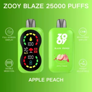 Unleash Superior Performance With Zooy Blaze 25000 Puffs Featuring Dual Mesh Coils 650mah Battery Full Screen Display And Child Lock System 13