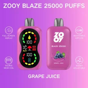 Unleash Superior Performance With Zooy Blaze 25000 Puffs Featuring Dual Mesh Coils 650mah Battery Full Screen Display And Child Lock System 14