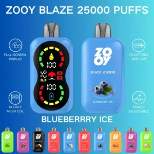 Unleash Superior Performance With Zooy Blaze 25000 Puffs Featuring Dual Mesh Coils 650mah Battery Full Screen Display And Child Lock System 23
