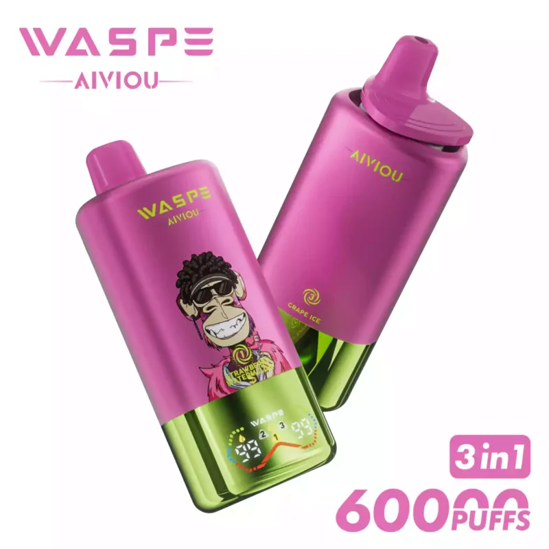 WASPE 3 In 1 60000 Puffs LED Display And Type C Charging Ensure Long Lasting Performance 35