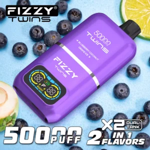 FIZZY Twins 50000 Puffs 50ML E Liquid And 12 Flavors With Mesh Coil For Extended Vaping Pleasure 25